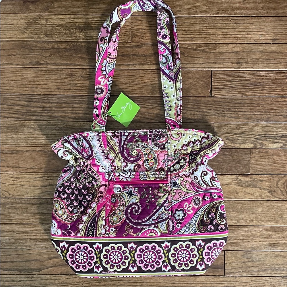 NWT Vera Bradley Very Berry Paisley Laura Tote bag